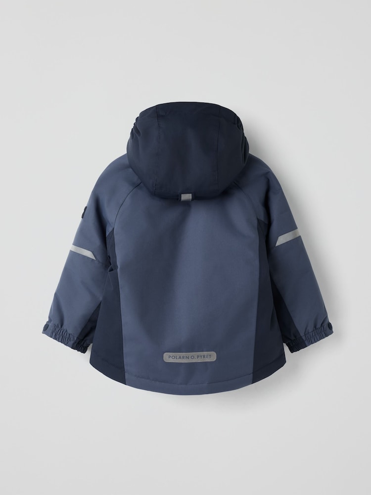 Polarn O. Pyret Blue Waterproof Padded Icy Jacket - Image 2 of 4 Polarn O. Pyret Blue Waterproof Padded Icy Jacket - Image 2 of 4