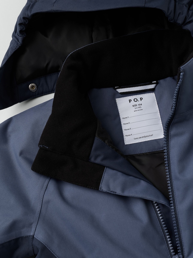 Polarn O. Pyret Blue Waterproof Padded Icy Jacket - Image 4 of 4 Polarn O. Pyret Blue Waterproof Padded Icy Jacket - Image 4 of 4