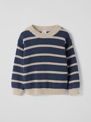Polarn O. Pyret Blue Knitted Jumper - Image 1 of 3