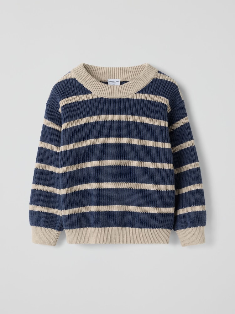 Polarn O. Pyret Blue Knitted Jumper - Image 1 of 3