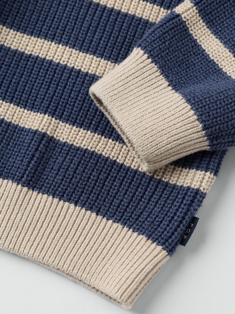 Polarn O. Pyret Blue Knitted Jumper - Image 3 of 3