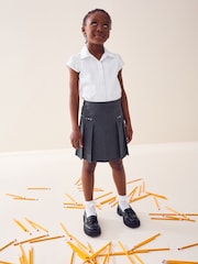Grey Embroidered Pleated School Skirt (3-16yrs) - Image 2 of 6