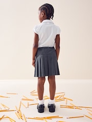 Grey Embroidered Pleated School Skirt (3-16yrs) - Image 5 of 6
