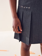 Grey Embroidered Pleated School Skirt (3-16yrs) - Image 6 of 6