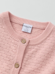 Polarn O. Pyret Pink Knitted Cardigan - Image 2 of 3