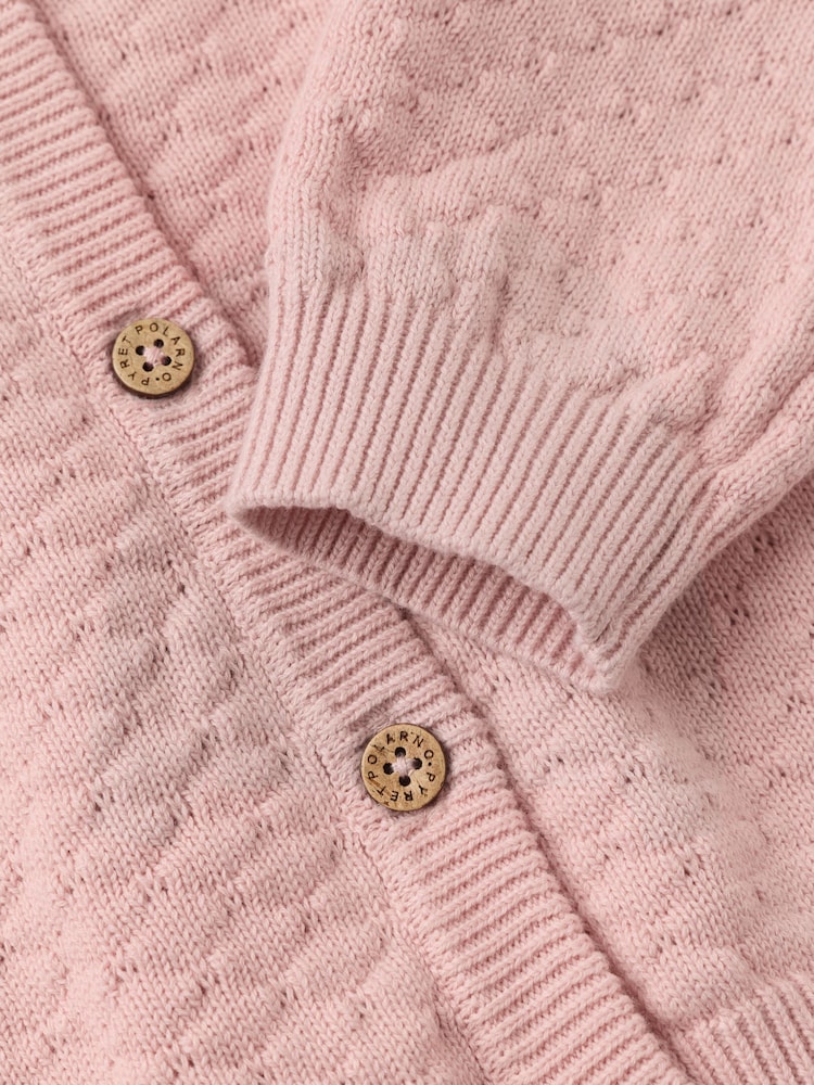 Polarn O. Pyret Pink Knitted Cardigan - Image 3 of 3 Polarn O. Pyret Pink Knitted Cardigan - Image 3 of 3