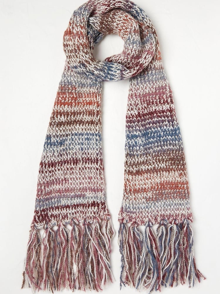 FatFace Natural Space Dye Knitted Scarf - Image 1 of 2