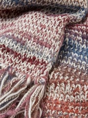 FatFace Natural Space Dye Knitted Scarf - Image 2 of 2