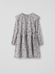 Polarn O. Pyret White Long-Sleeved Floral Dress - Image 1 of 3