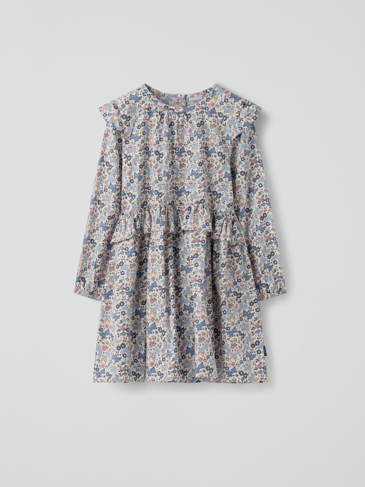 Polarn O. Pyret White Long-Sleeved Floral Dress - Image 1 of 3 Polarn O. Pyret White Long-Sleeved Floral Dress - Image 1 of 3
