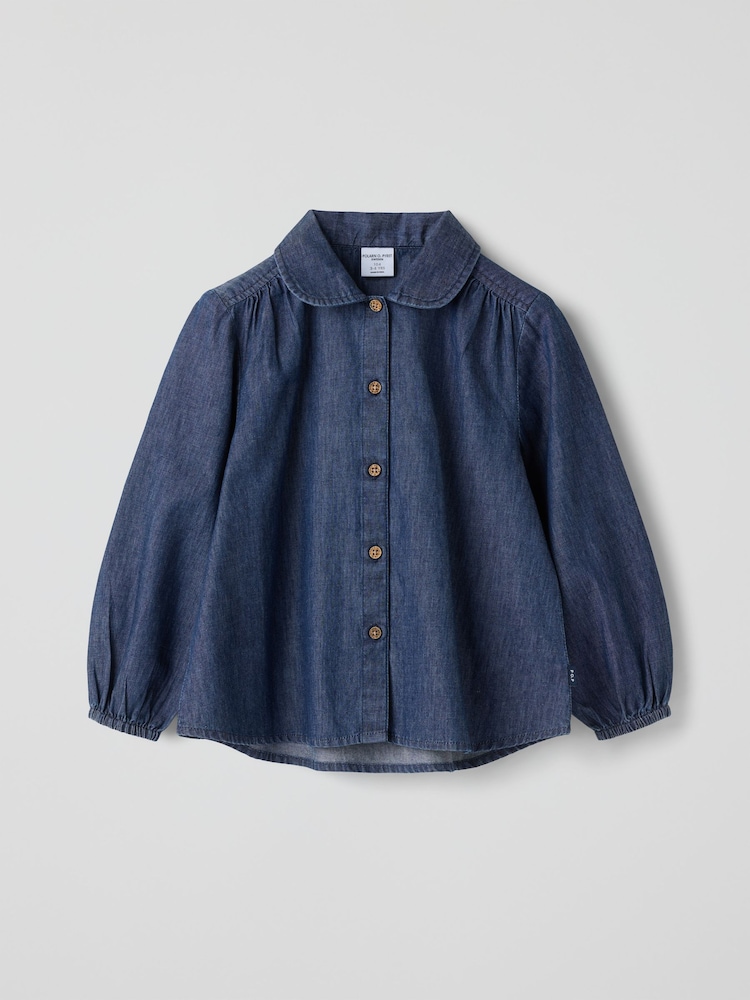 Polarn O. Pyret Blue Long Sleeve Blouse - Image 1 of 2 Polarn O. Pyret Blue Long Sleeve Blouse - Image 1 of 2