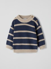 Polarn O. Pyret Blue Knitted Jumper - Image 1 of 3