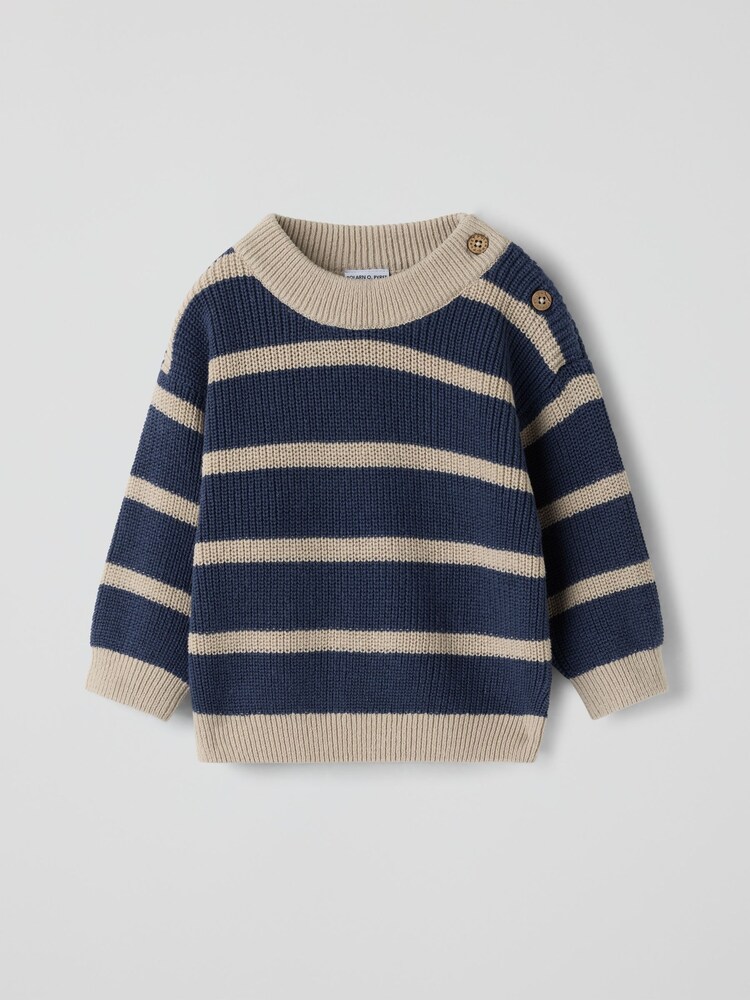Polarn O. Pyret Blue Knitted Jumper - Image 1 of 3