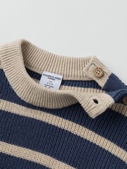 Polarn O. Pyret Blue Knitted Jumper - Image 2 of 3