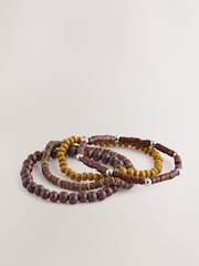 Brown Wooden Bracelet Multipack - Image 1 of 3