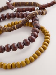 Brown Wooden Bracelet Multipack - Image 3 of 3