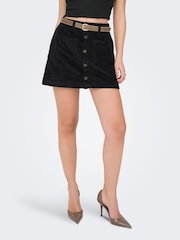 ONLY Black Corudroy Button Through Short Skirt - Image 2 of 5