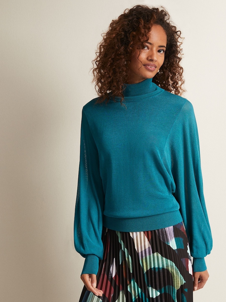 Phase Eight Blue Loletta Drama Top - Image 1 of 1