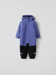 Polarn O. Pyret Blue Waterproof Padded Overall Snowy Puddlesuit - Image 1 of 5