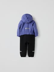 Polarn O. Pyret Blue Waterproof Padded Overall Snowy Puddlesuit - Image 2 of 5