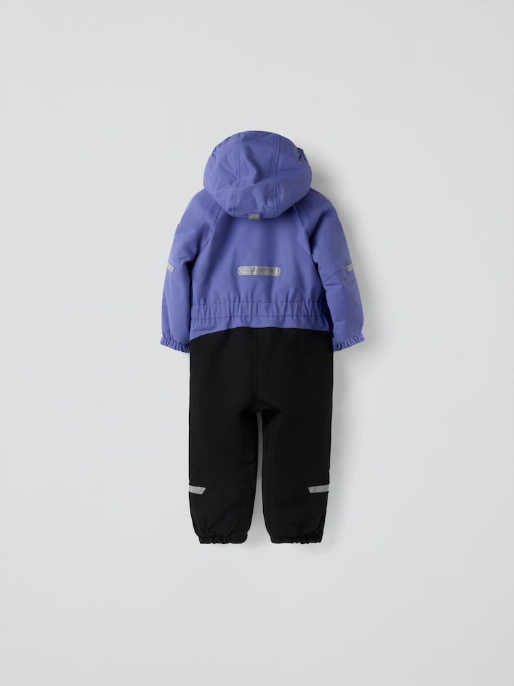 Polarn O. Pyret Blue Waterproof Padded Overall Snowy Puddlesuit - Image 2 of 5 Polarn O. Pyret Blue Waterproof Padded Overall Snowy Puddlesuit - Image 2 of 5