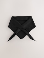 Negro - Bufanda triangular de punto - Imagen 1 de 3