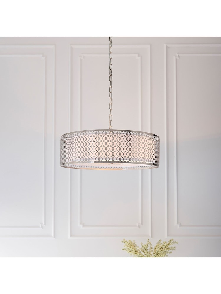Gallery Home Silver Pendant Keela Ceiling Light - Image 1 of 8