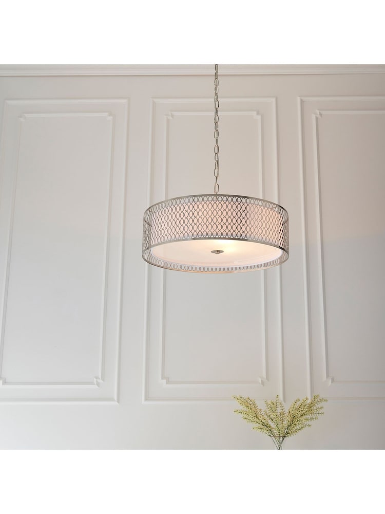 Gallery Home Silver Pendant Keela Ceiling Light - Image 2 of 8