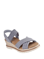 Skechers Brown Grey Bobs Desert Chill Sweet Crossing Sandals - Image 3 of 5