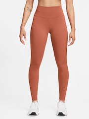 Nike Orange Dri-FIT One High Waisted Leggings - Image 1 of 3