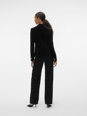 VERO MODA Black Velvet Blazer - Image 2 of 6
