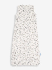 JoJo Maman Bébé White Safari Print 1 Tog Toddler Sheet Sleeping Bag - Image 1 of 2