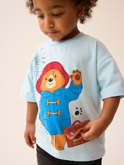 Blue 100% Cotton Paddington Bear Short Sleeve T-Shirt (3mths-8yrs) - Image 2 of 8