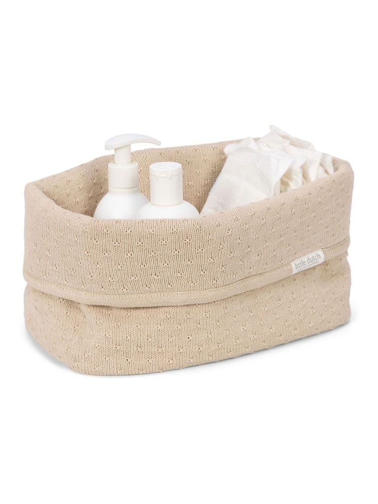 Little Dutch Pure Soft Beige Large Storage Basket - Image 2 of 3