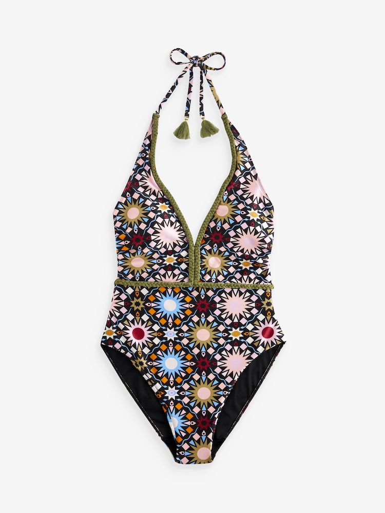 Never Fully Dressed bauchformender Badeanzug mit geometrischem Muster - Bild 5 von 5