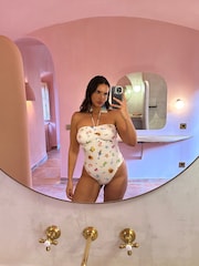 Never Fully Dressed Ecru Tummy Control Ibiza Bandeau Swimsuit - Image 1 of 6