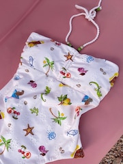 Never Fully Dressed Ecru Tummy Control Ibiza Bandeau Swimsuit - Image 4 of 6