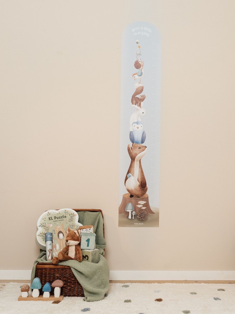 Little Dutch Blue Forest Friends Growth Chart Wall Decall - Image 2 of 3 Little Dutch Blue Forest Friends Growth Chart Wall Decall - Image 2 of 3