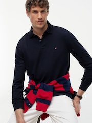 Tommy Hilfiger Sky Blue 1985 Regular Fit Long Sleeve Polo Shirt - Image 3 of 7