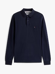 Tommy Hilfiger Sky Blue 1985 Regular Fit Long Sleeve Polo Shirt - Image 7 of 7