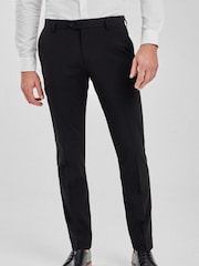 Black Tailored Fit Stretch Smart Trousers - Image 1 of 4