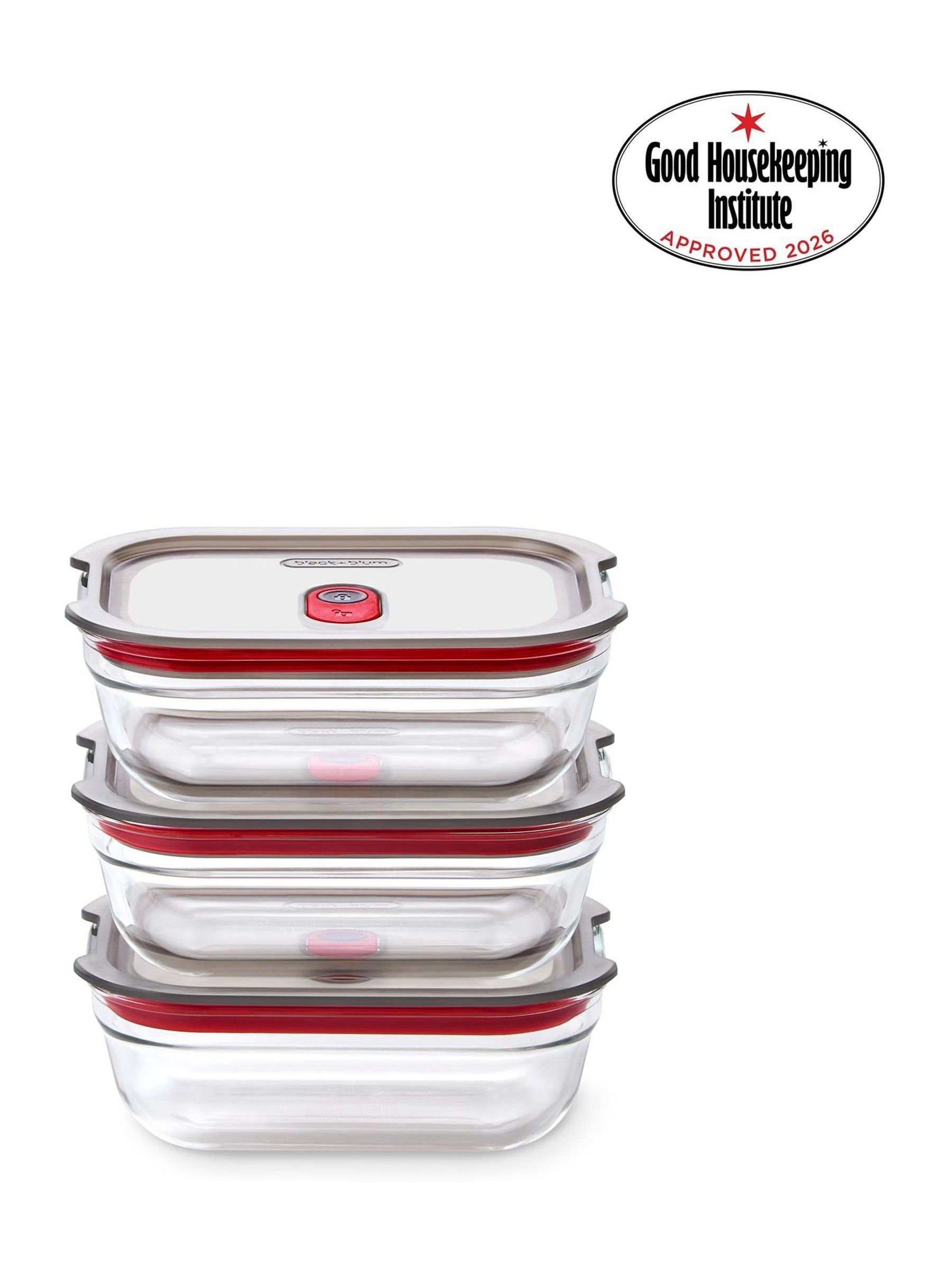 Black + Blum Unisex Clear Set Of 3 Glass Food Box Xs 380Ml - Image 5