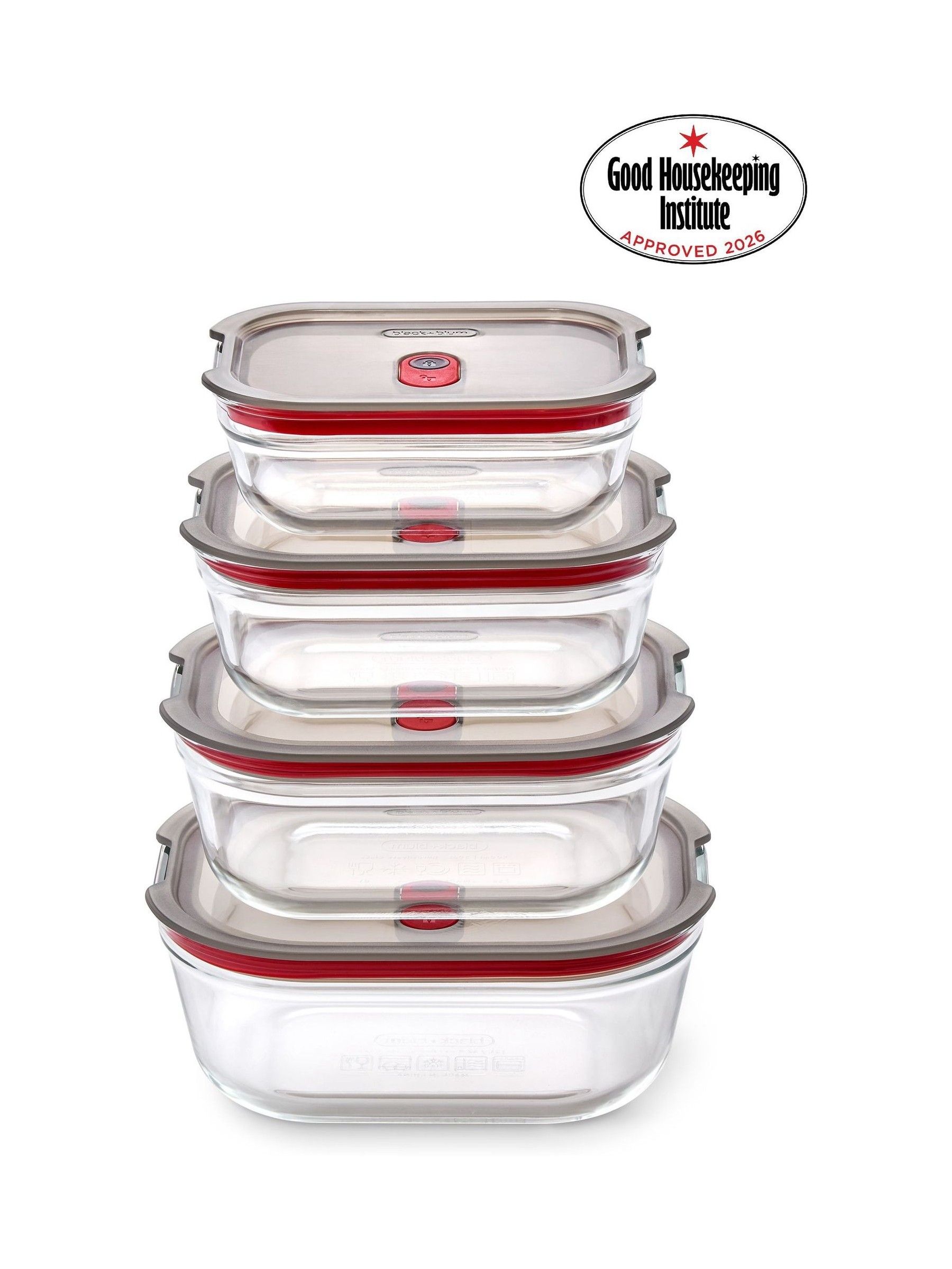 Black + Blum Unisex Clear Set Of Glass Food Box Mixed Size 4 - Image 6