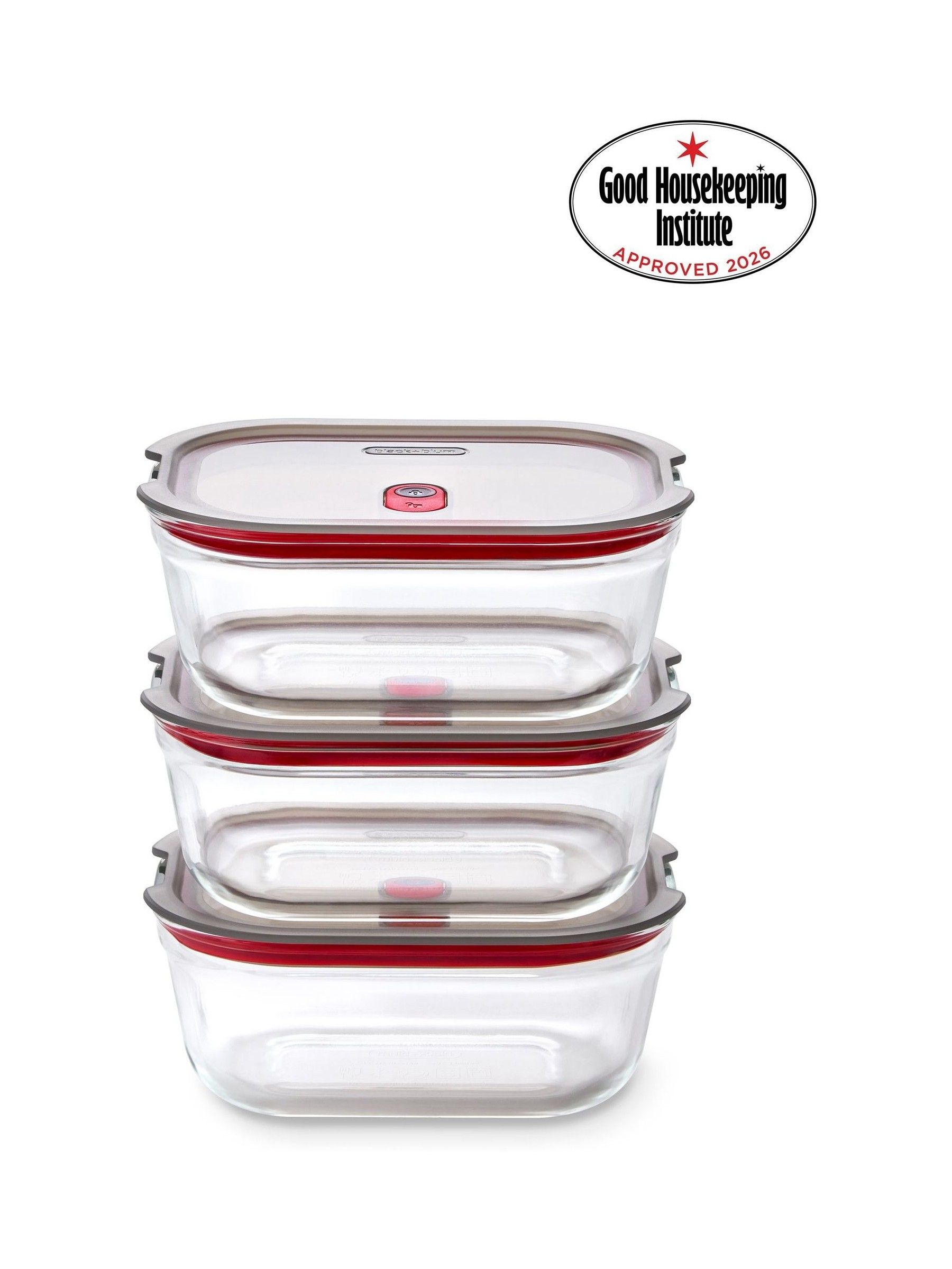 Black+Blum Uk Black Stack + Nest Glass Food Containers X3 - Image 5