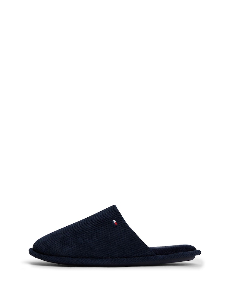 Tommy Hilfiger Blue Flag Embroidery Corduroy Slippers - Image 2 of 6