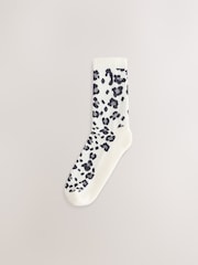 Grey Animal Stripe Cushion Sole Ribbed Sport Ankle With Arch Support Socks 3 Pack - Image 3 of 6