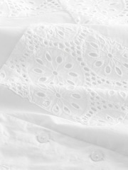 White Broderie Mix Short Sleeve Shirt - Image 6 of 6