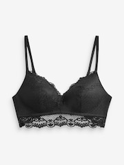 Black Pad Non Wire Lace Bra - Image 1 of 1