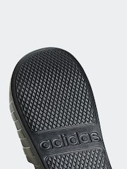 adidas Black Sportswear Adilette Aqua Slides - Image 10 of 10