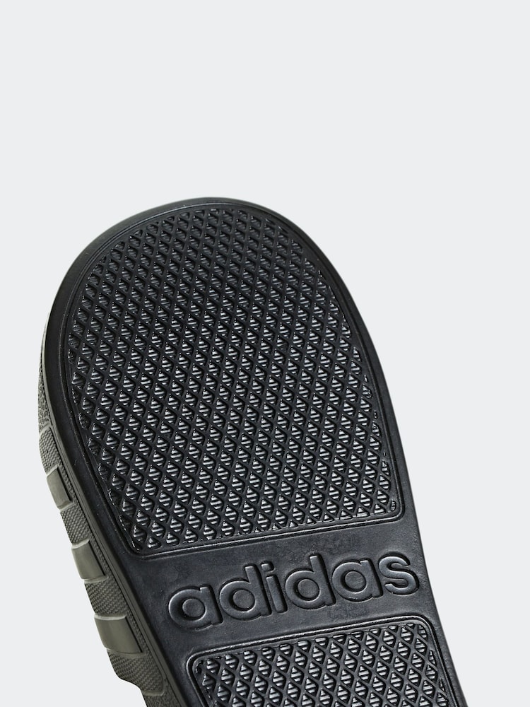 adidas Black Sportswear Adilette Aqua Slides - Image 10 of 10